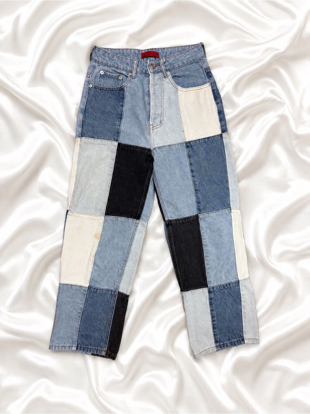 Buckle Signature8 Patchwork Colorblock High Rise Jeans Size Small